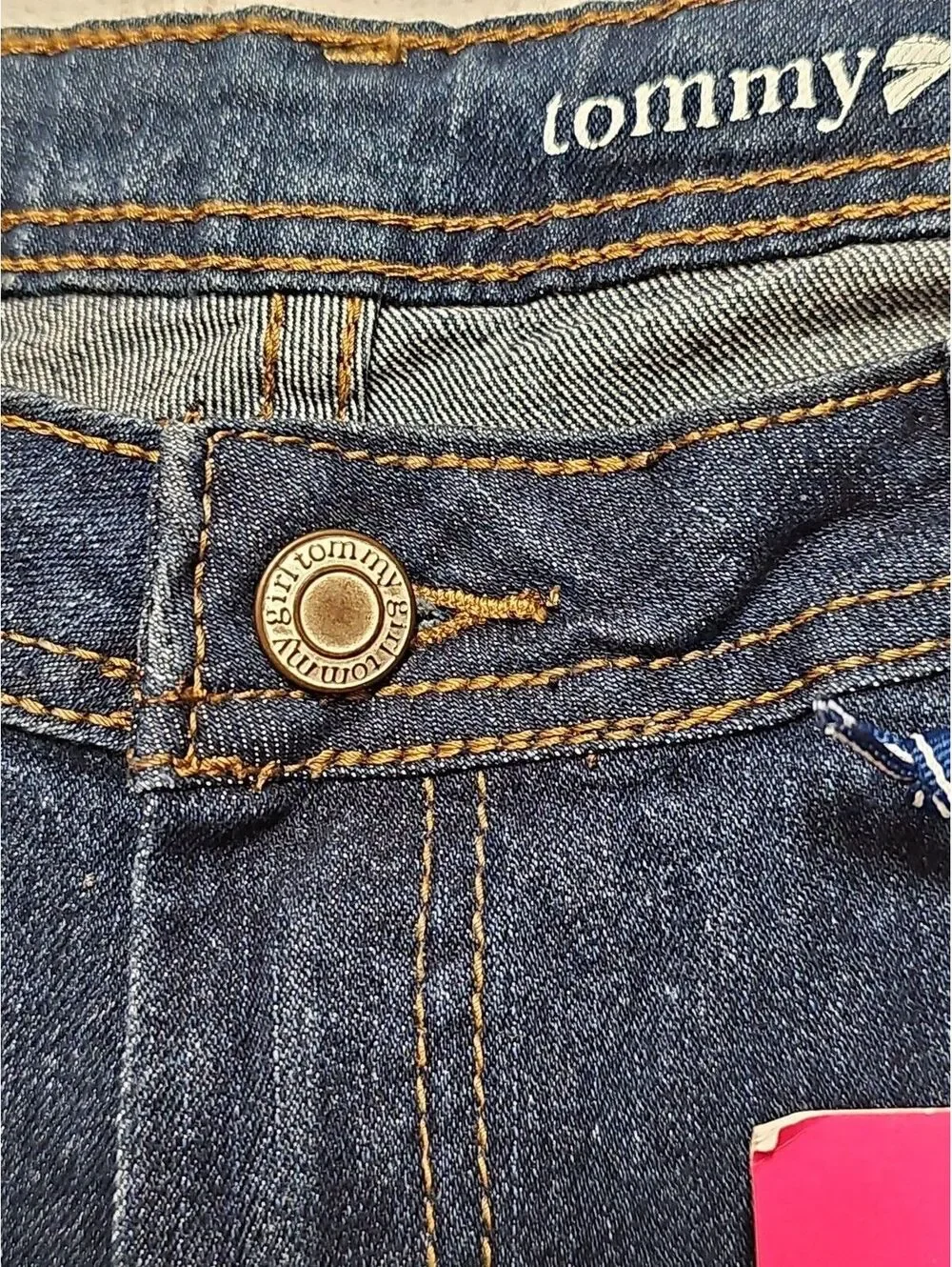 Y2K Tommy Girl Jeans – Youth 15 R – Dark Blue Stretch Denim – Straight Leg, NWT